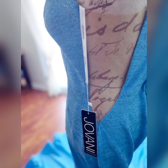 Jovani light blue plus size prom dress or pageant gown - Picture 3 of 5